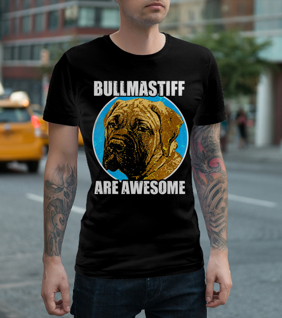 Bullmastiff Are Awesome Vintage Mastiff Pet Dog T-Shirt