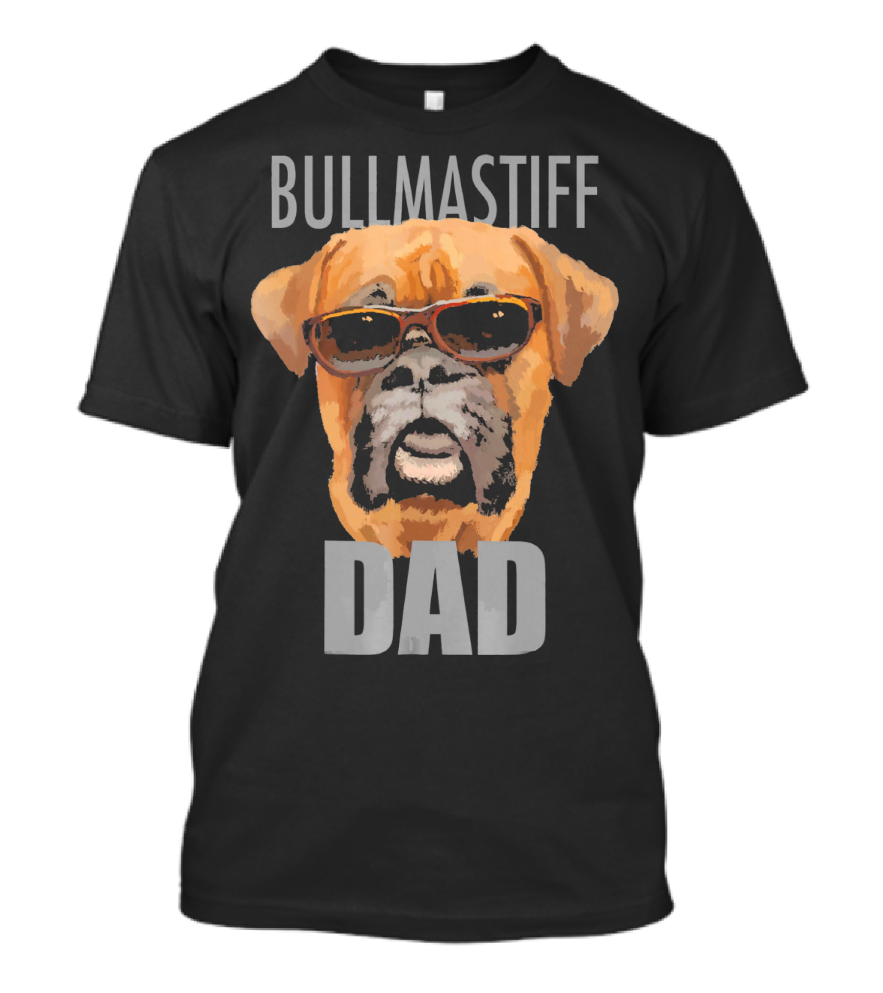Bullmastiff Dad Dog Wearing Sunglasses T-Shirt
