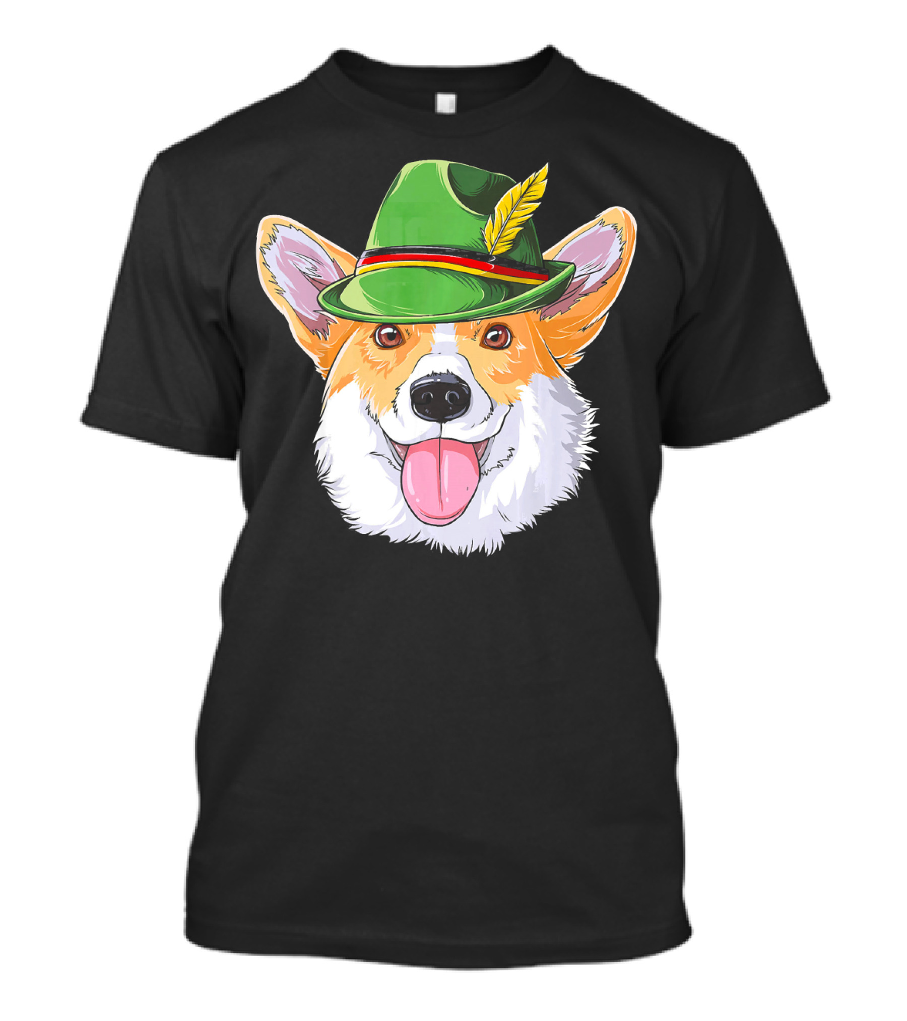 Corgi Oktoberfest Lederhosen Hat Bavarian Festival T-Shirt