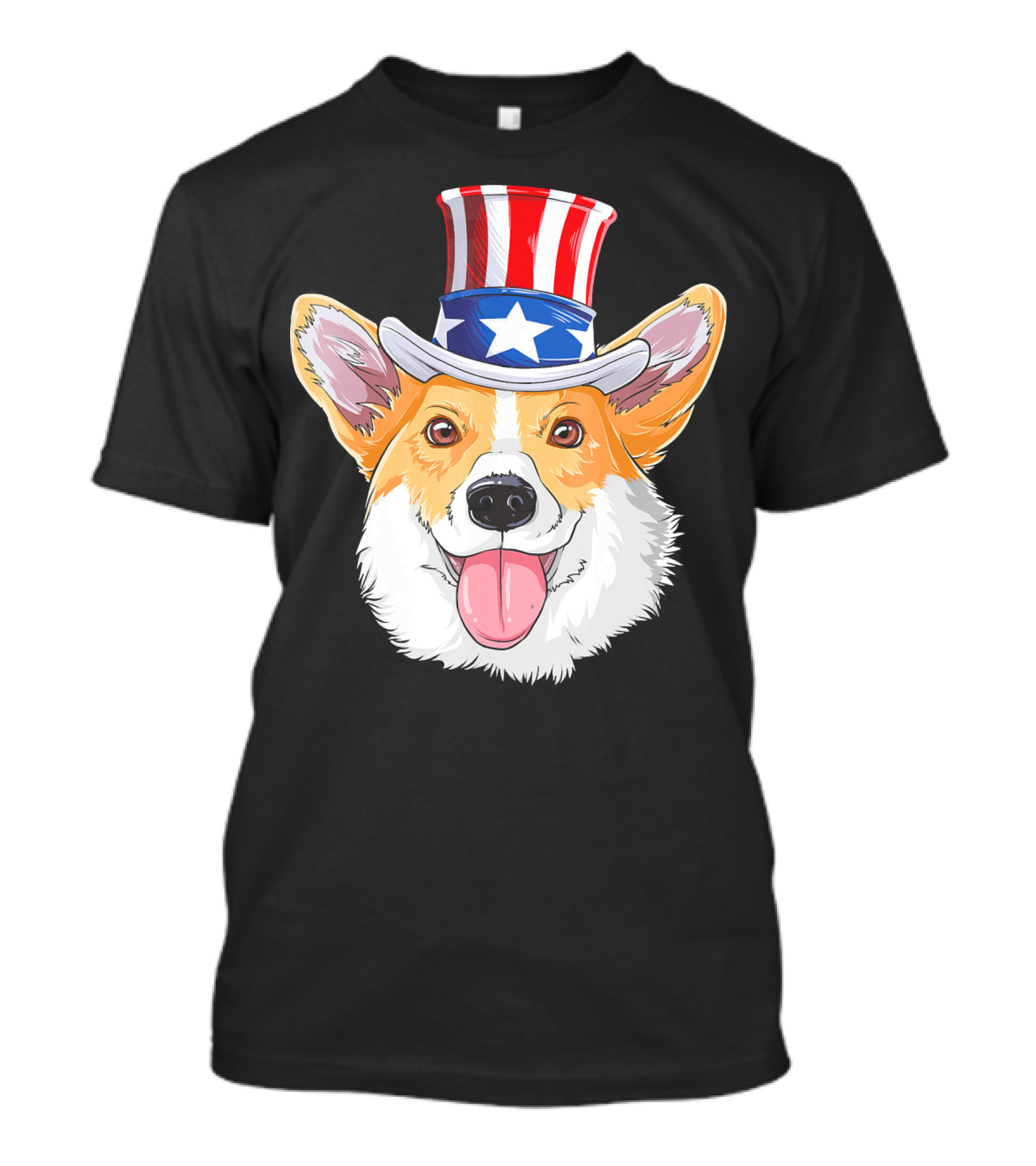 Corgi Uncle Sam Patriot Hat 4th Of July T-Shirt
