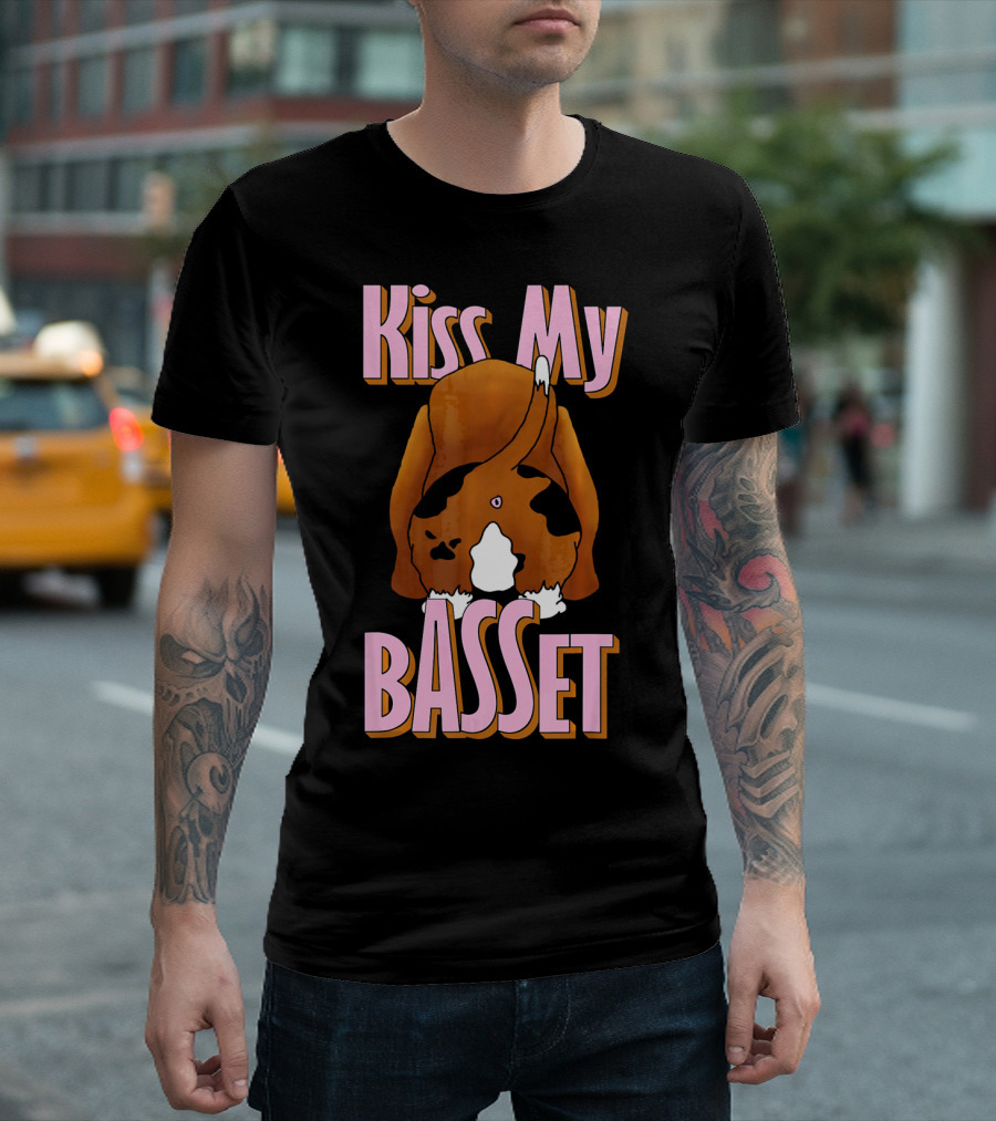 Kiss My Basset Hound Basset T-Shirt