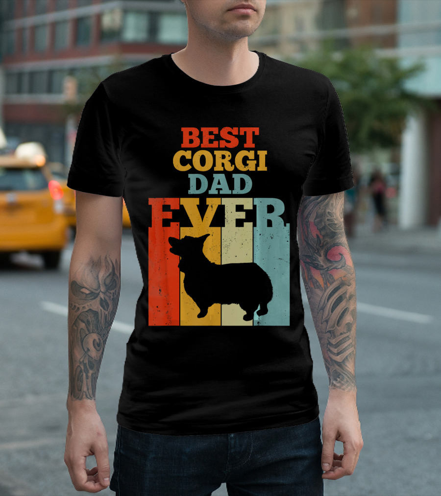 Best Corgi Dad Ever Vintage T-Shirt