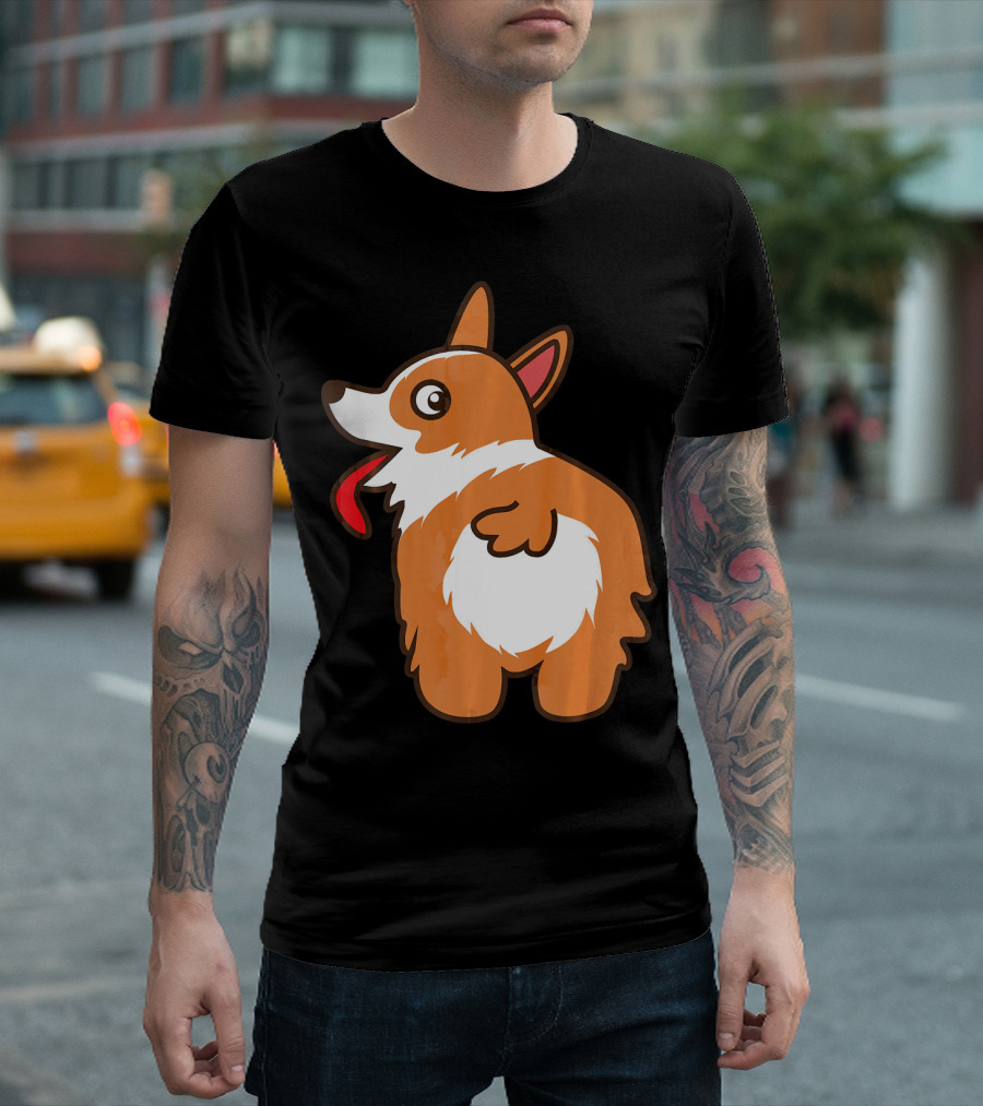 Corgi Dog Heart Butt Cool Love A Dog T-Shirt