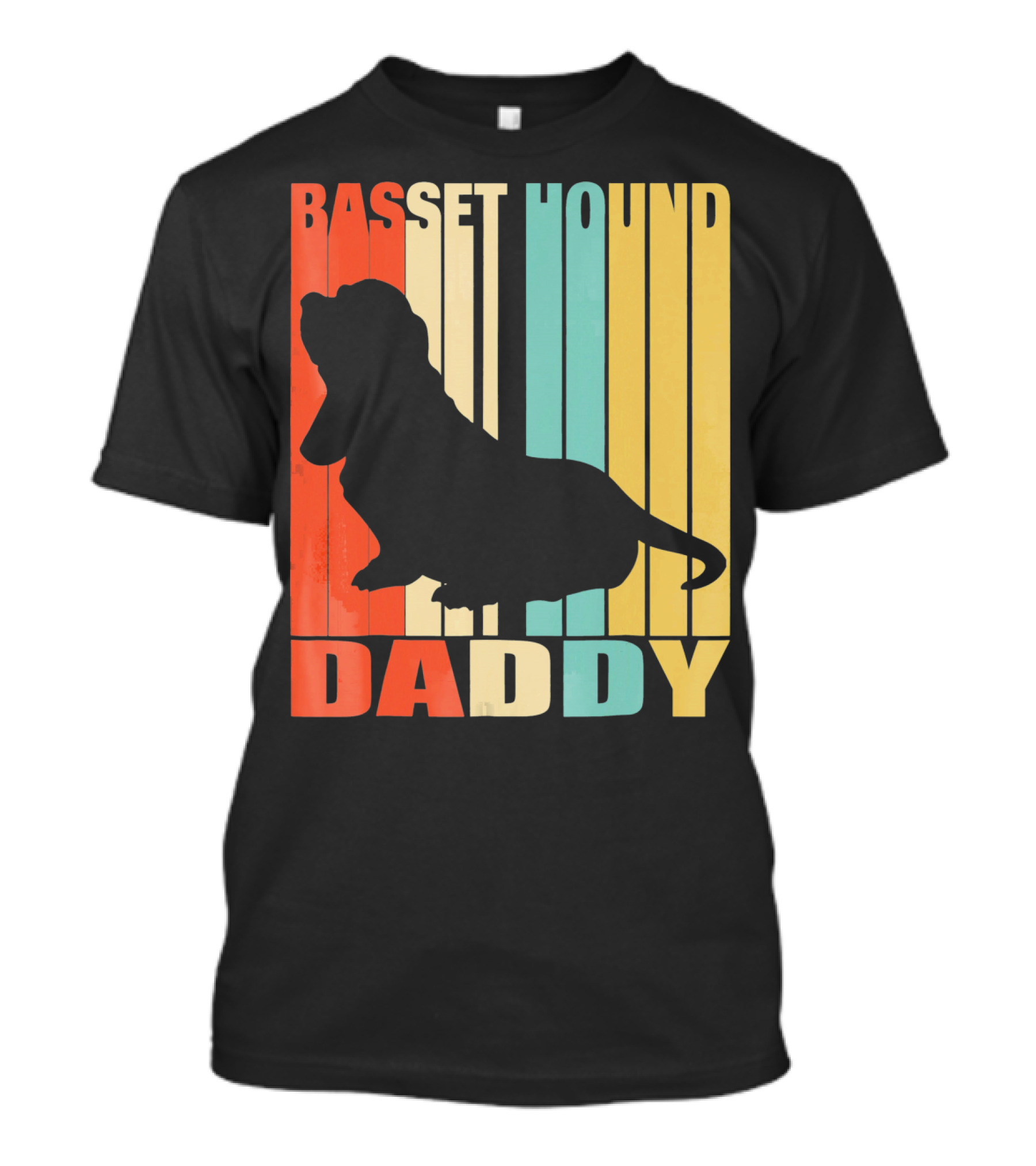 Basset Hound Daddy Retro T-Shirt
