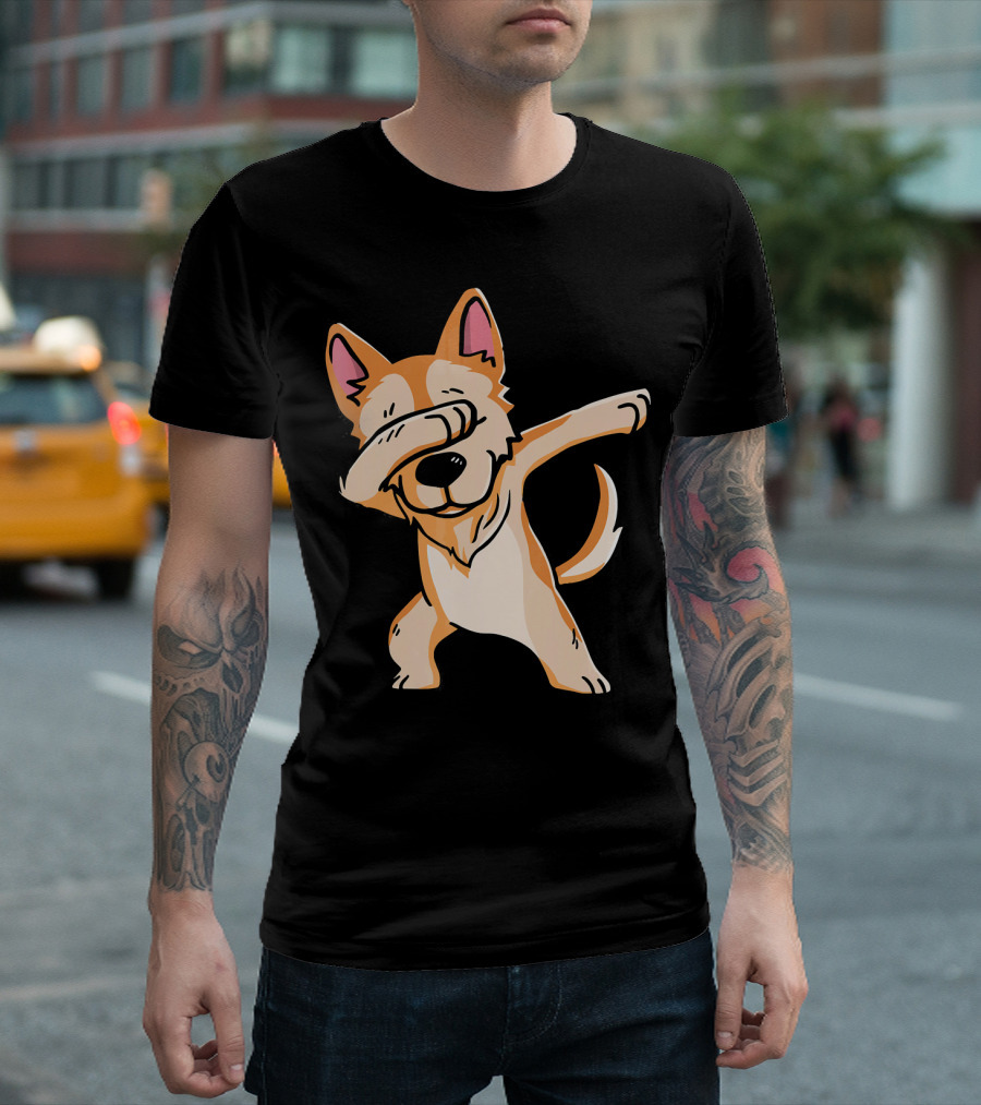 Dabbing Corgi Funny Cute Dog Dab T-Shirt