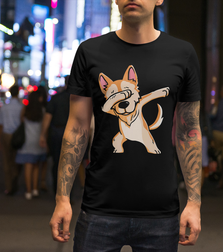Dabbing Corgi Funny Cute Dog Dab T-Shirt