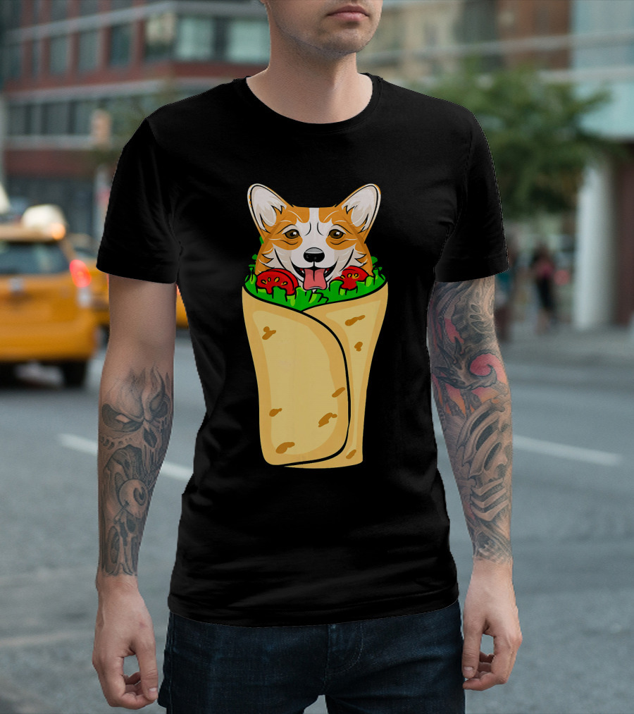 Cinco de Mayo Corgi Burrito Fiesta T-Shirt
