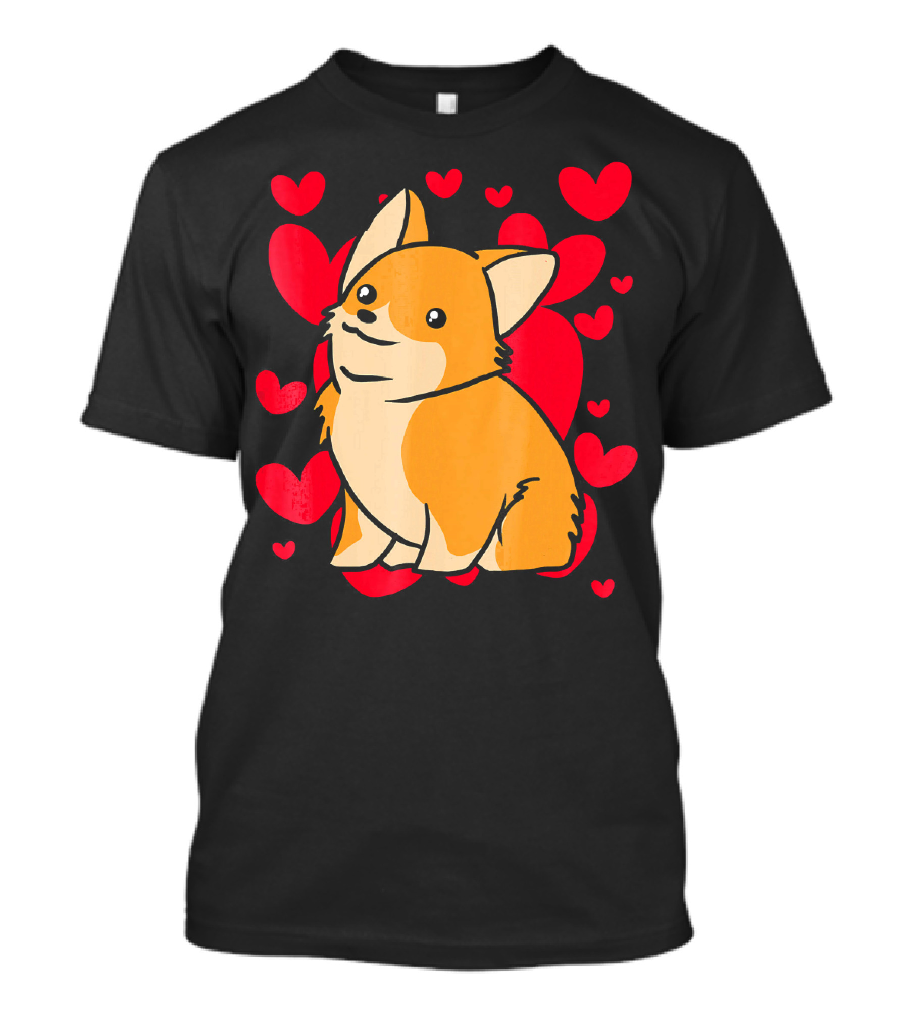 Corgi Love Valentine's Day Hearts T-Shirt