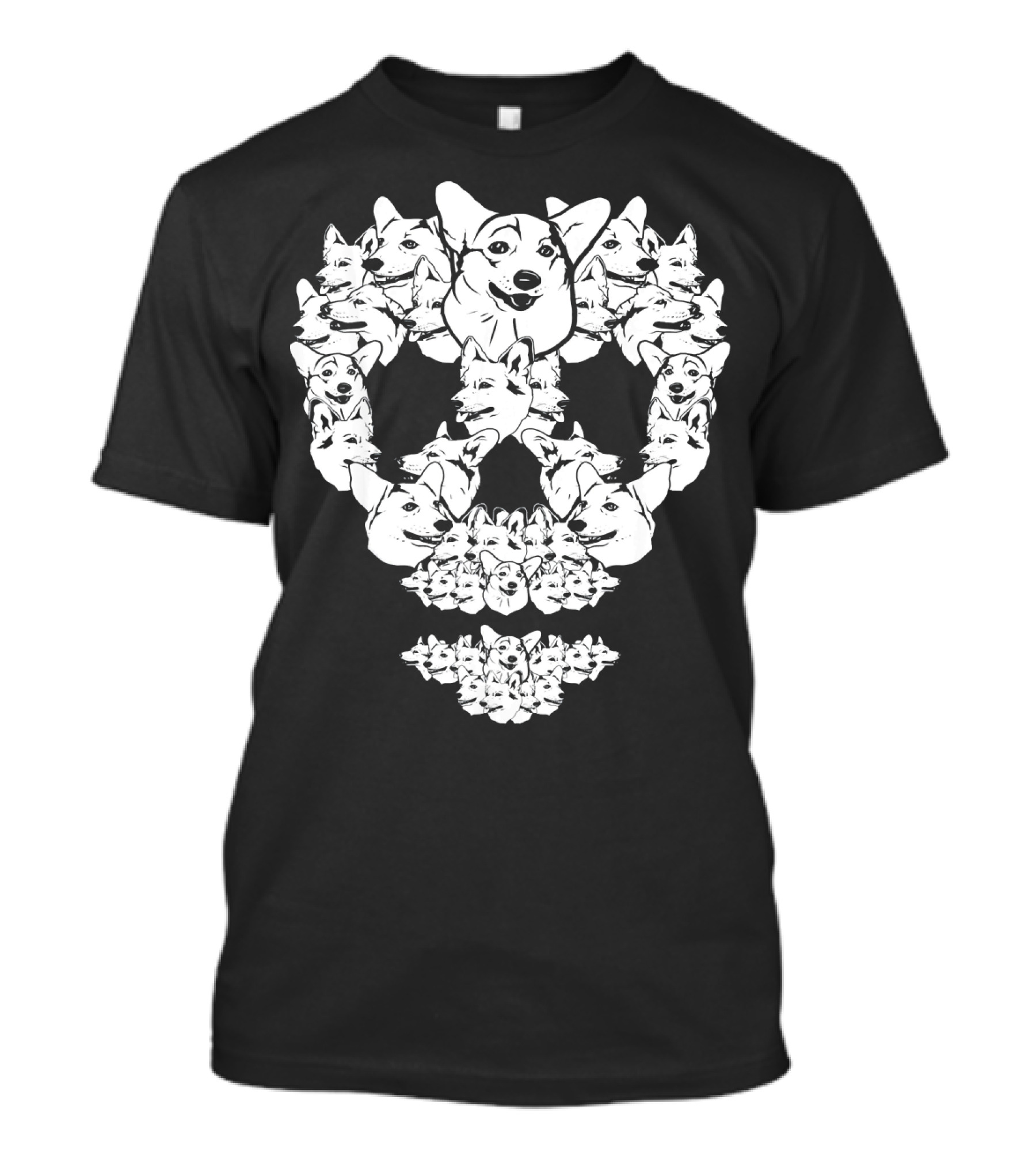 Corgi Dog Sugar Skull Did De Muertos T-Shirt