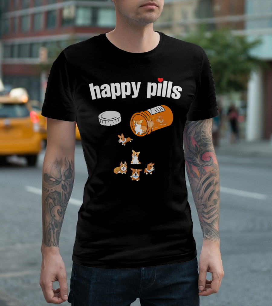 Happy Pills Corgi Capsule Joy T-Shirt