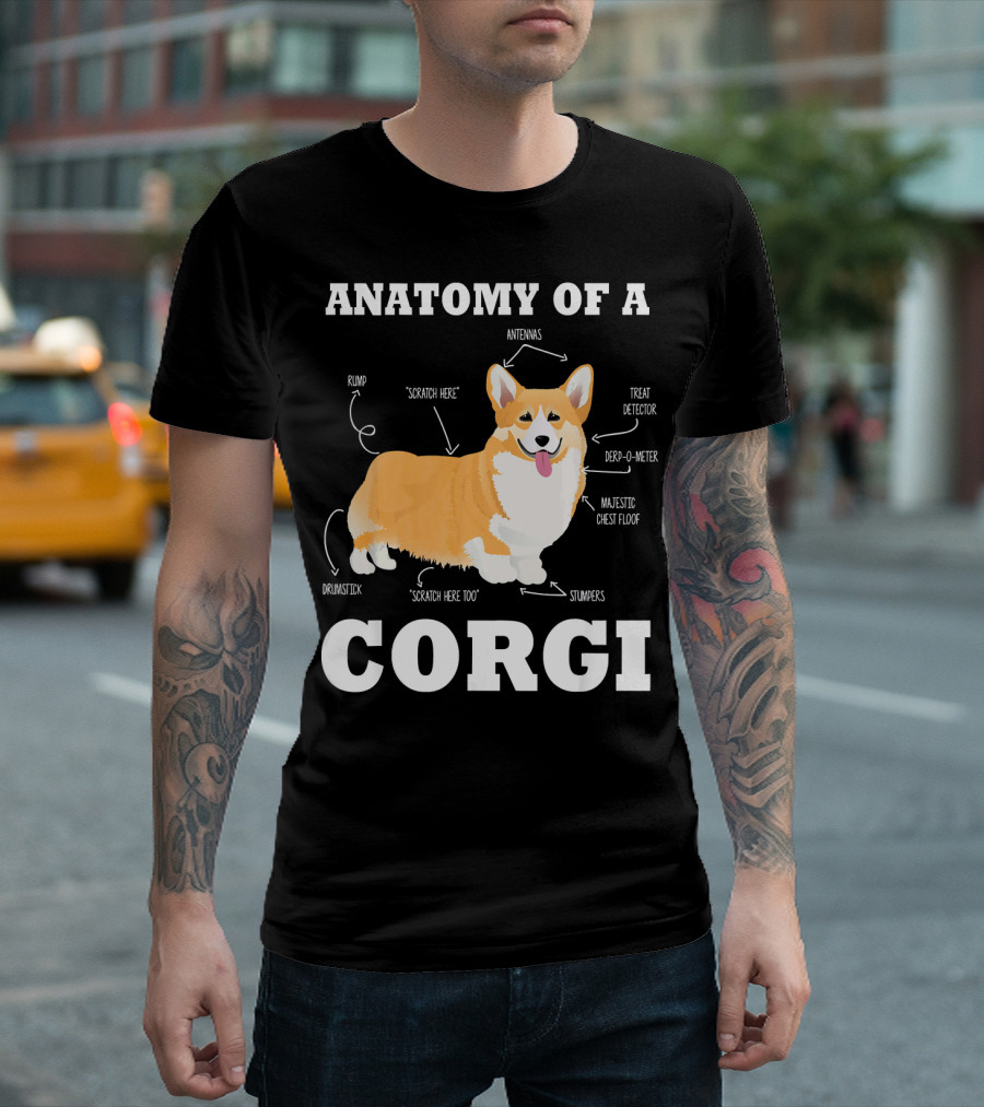 Anatomy of a Corgi Funny Dog Labels and Terms T-Shirt