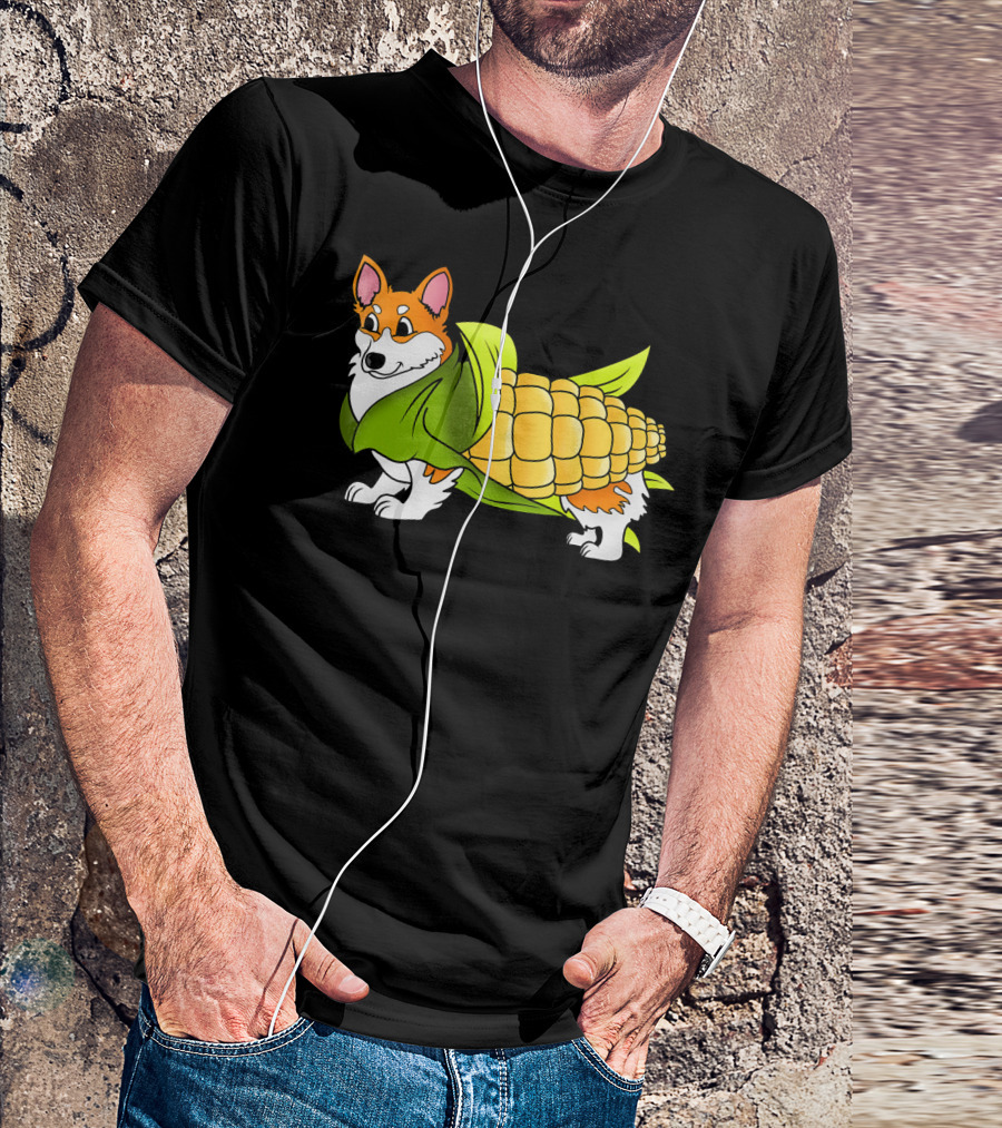 Corn Dog Corgi Corn Cob Hybrid Fun T-Shirt