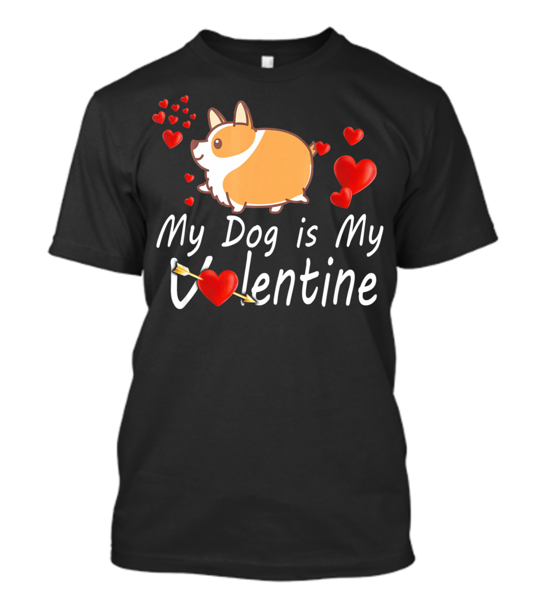 Corgi Lover My Dog Is My Valentine T-Shirt