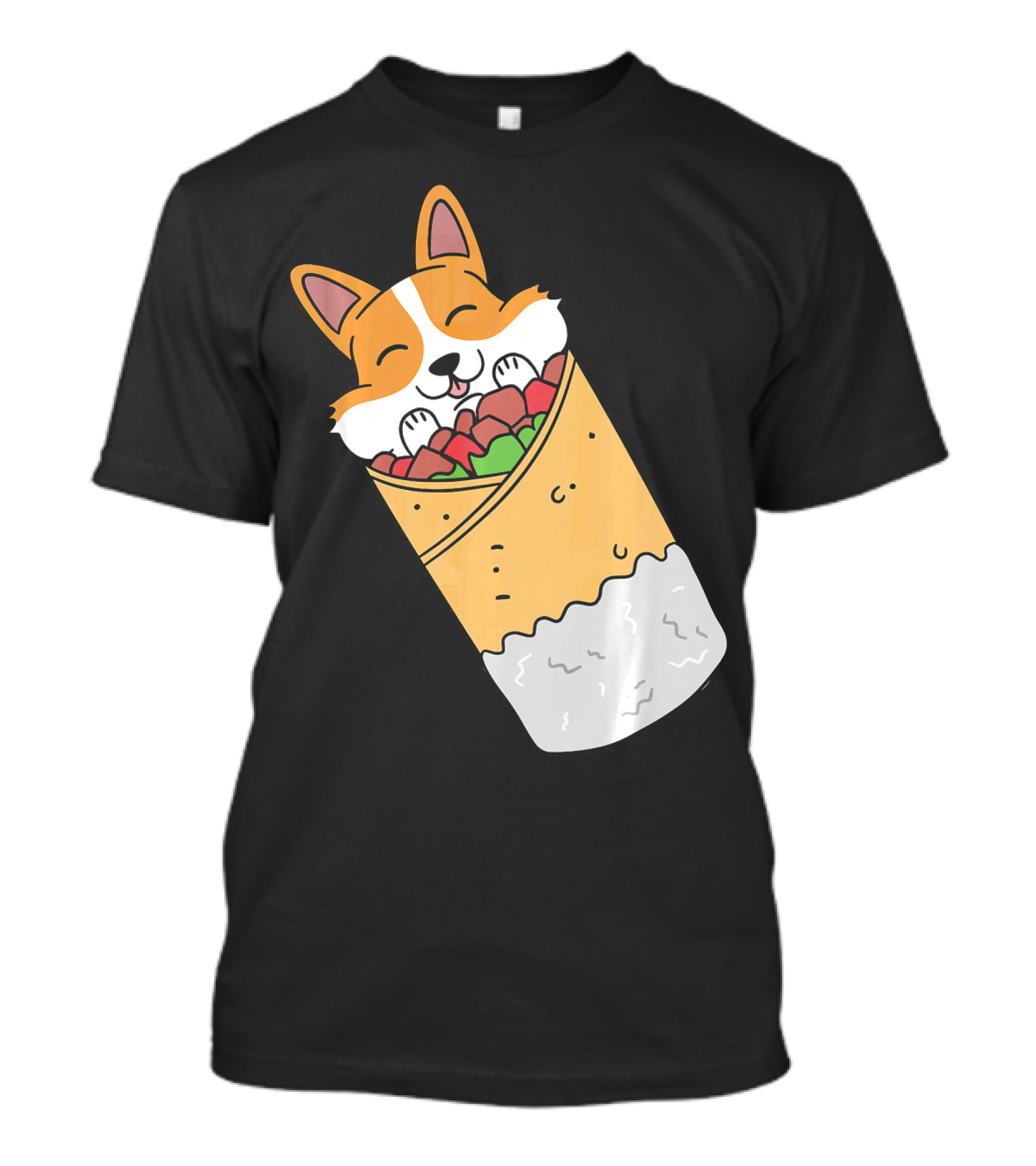 Corgi Wrapped In Mexican Burrito Delight T-Shirt