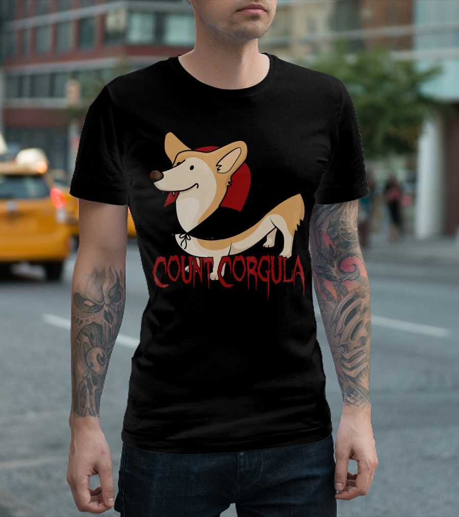 Count Corgula Halloween Corgi Dog Vampire T-Shirt