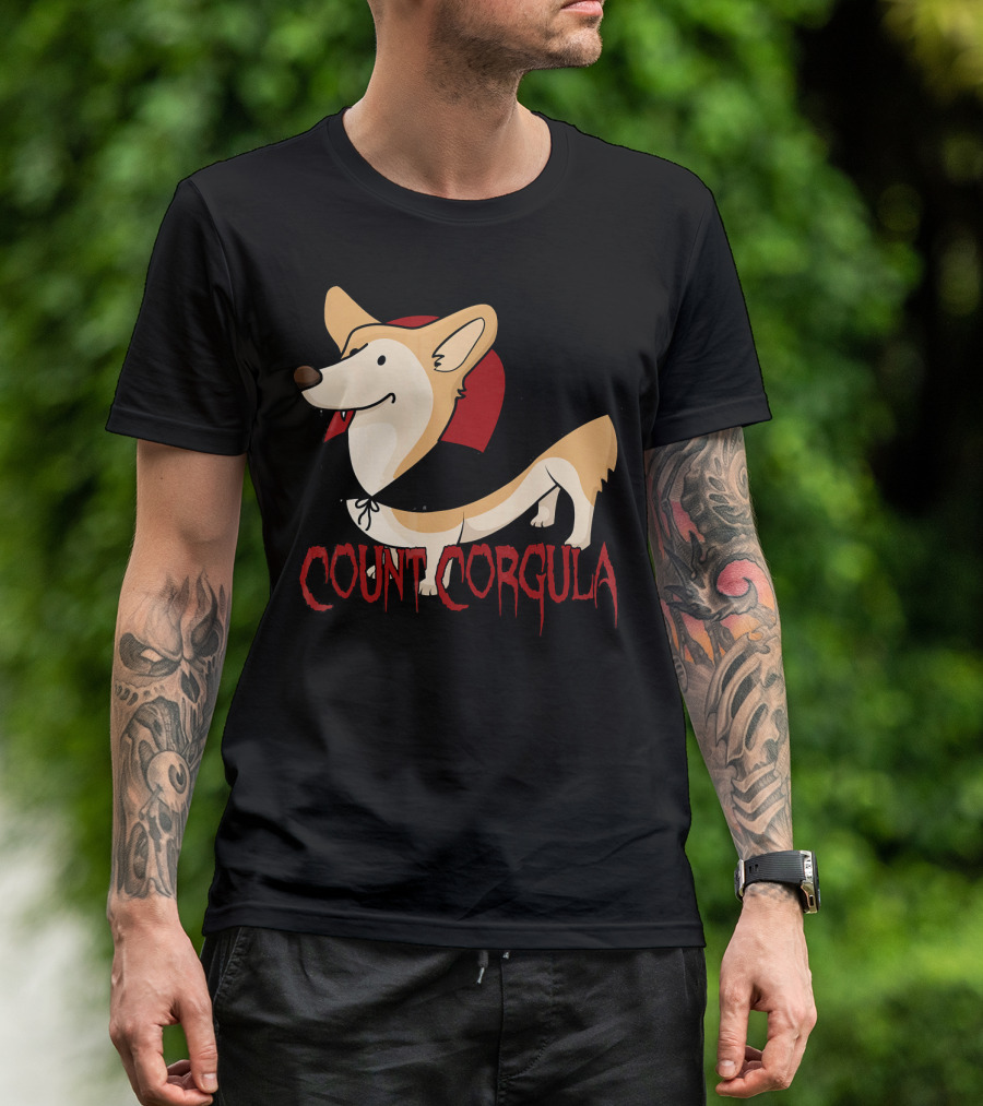 Count Corgula Halloween Corgi Dog Vampire T-Shirt