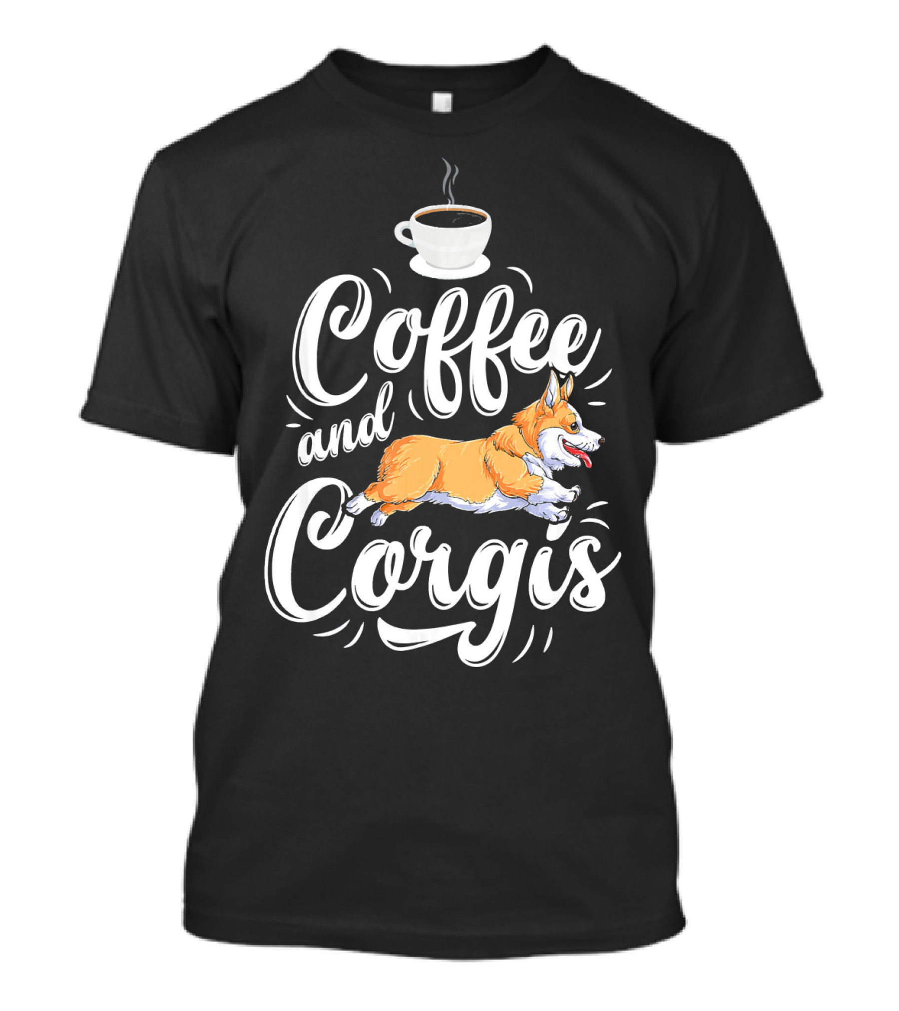 Coffee And Corgis Corgi Dog Coffee T-Shirt