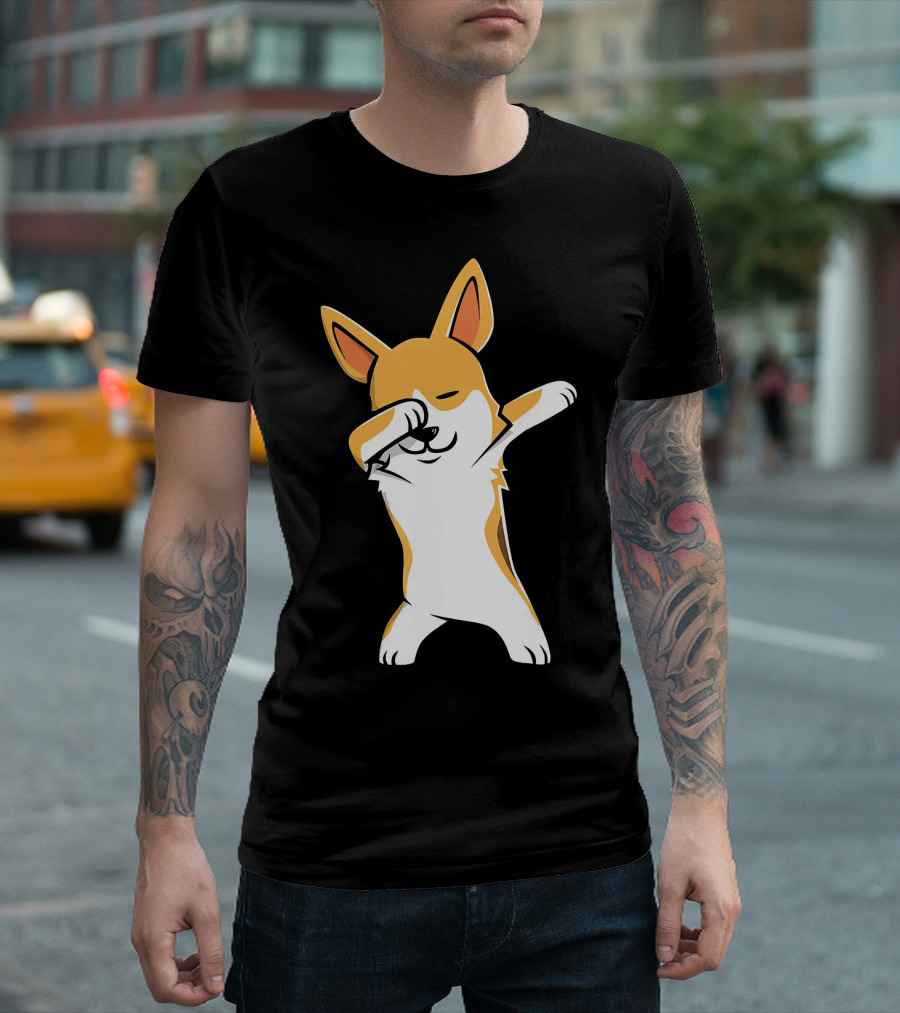 Dabbing Corgi Kids Dabbing Pose Corgi T-Shirt