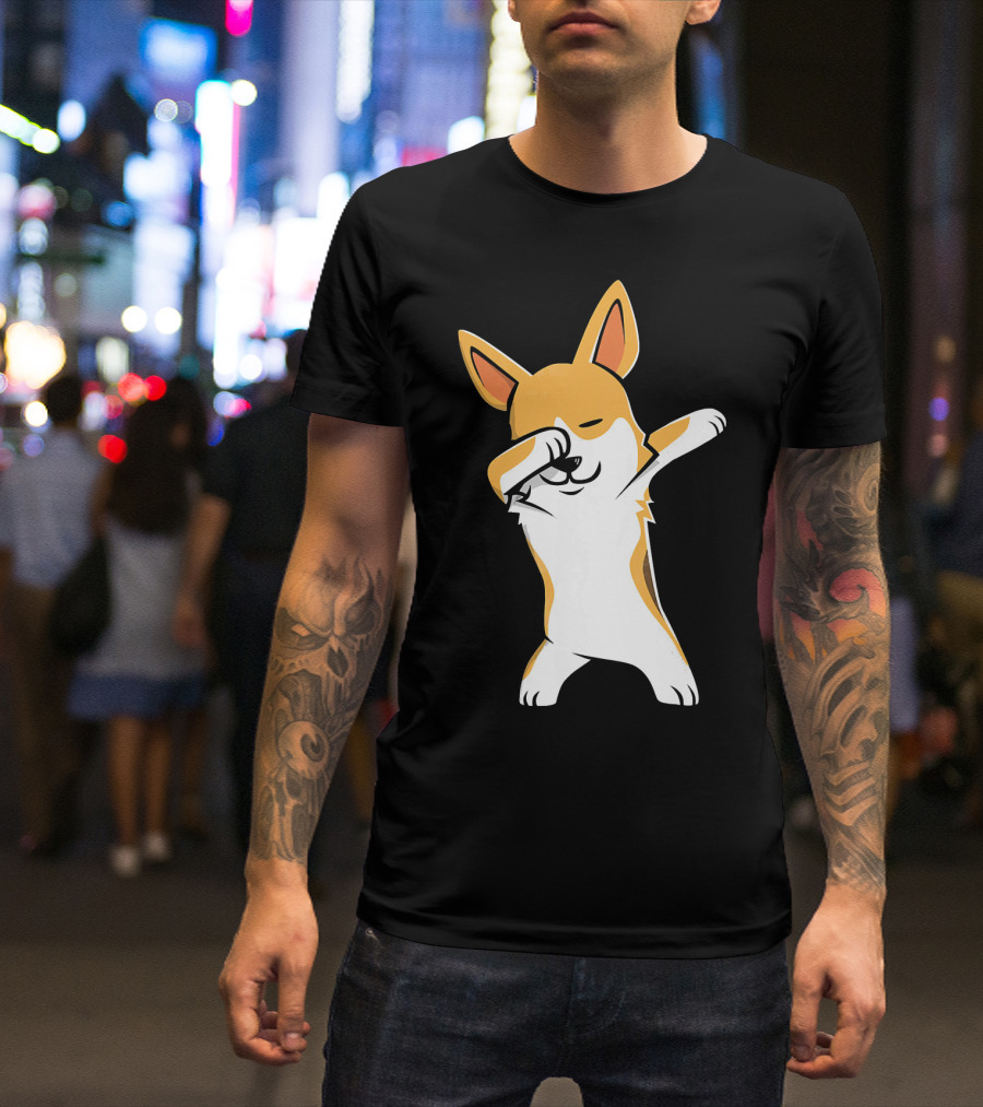 Dabbing Corgi Kids Dabbing Pose Corgi T-Shirt