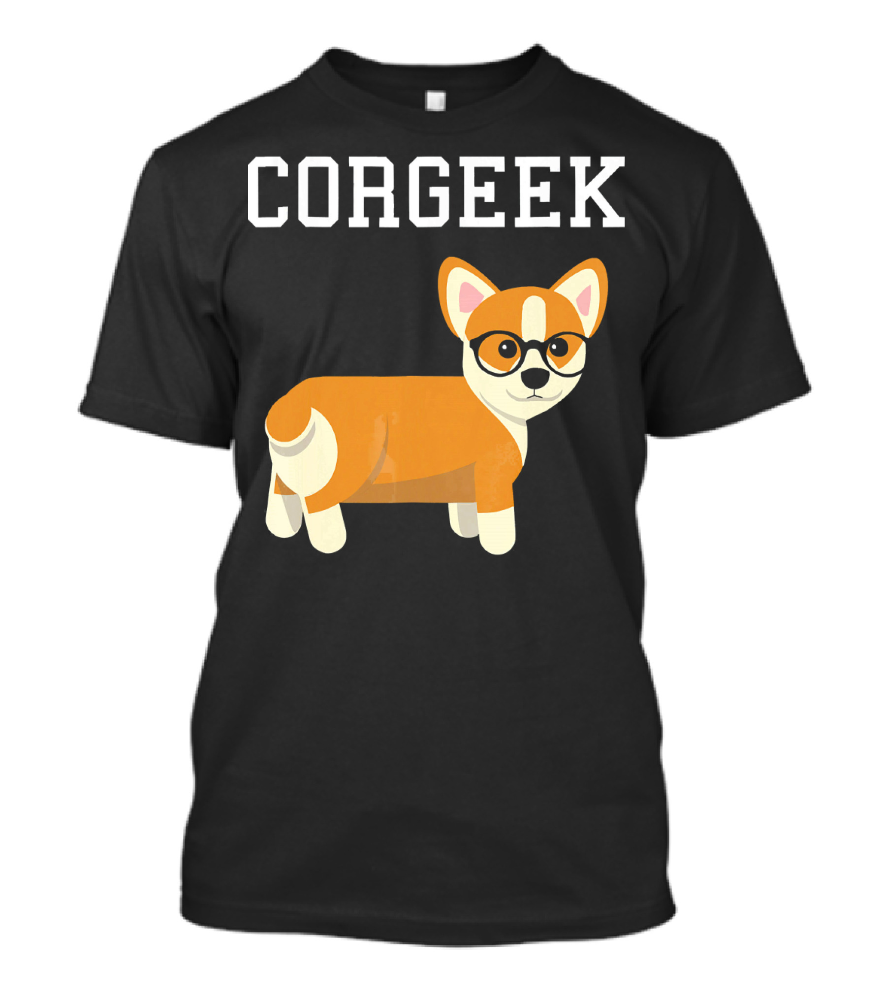 Corgi Corgeek Funny Dog Glasses T-Shirt