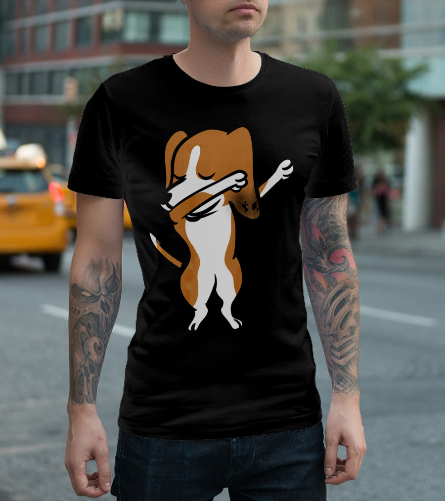 Dabbing Basset Hound Dab Dance Move Fun Canine T-Shirt