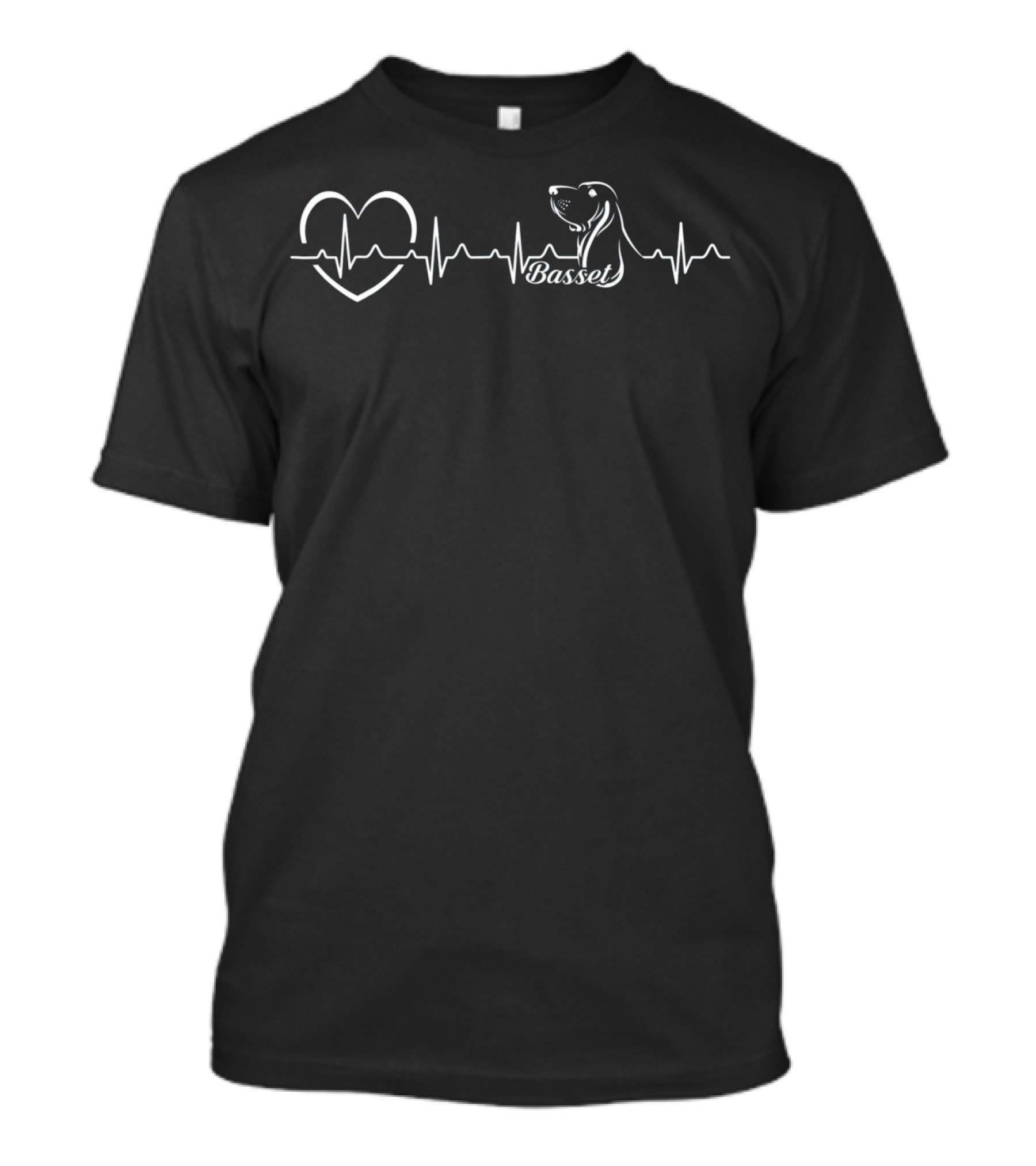Basset Hound Heartbeat Love Basset T-Shirt