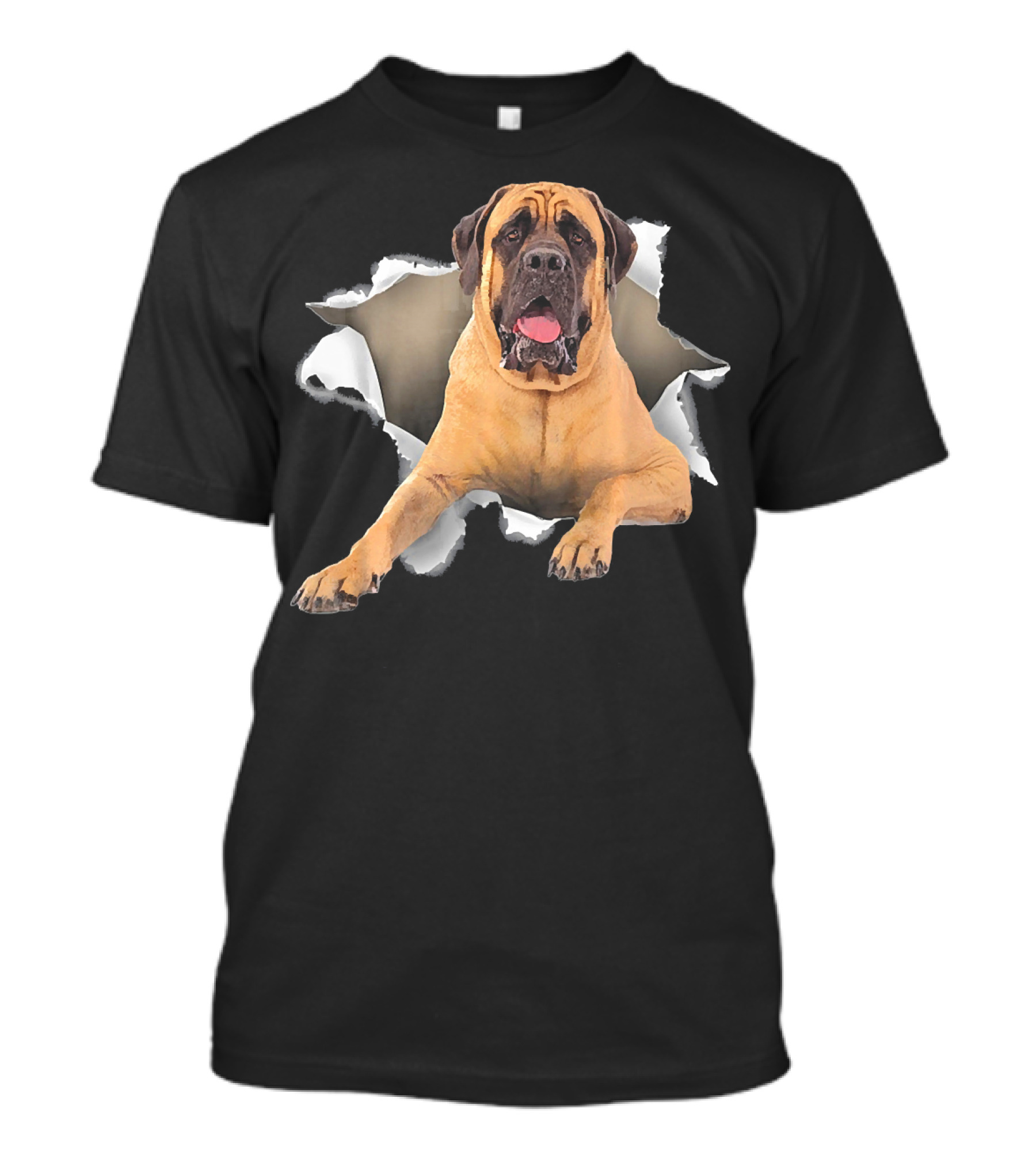 English Mastiff Torn Inside Hole Dog T-Shirt