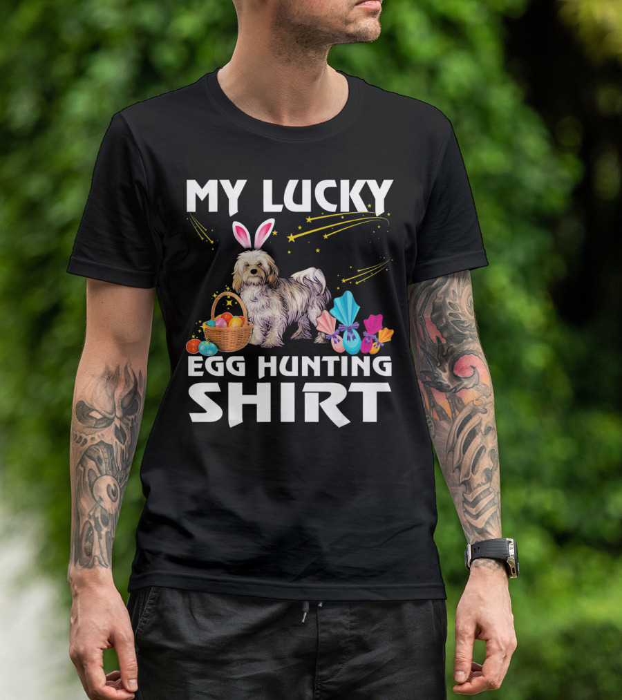 My Lucky Egg Hunting Shirt Havanese Dog Bunny Happy Easter T-Shirt