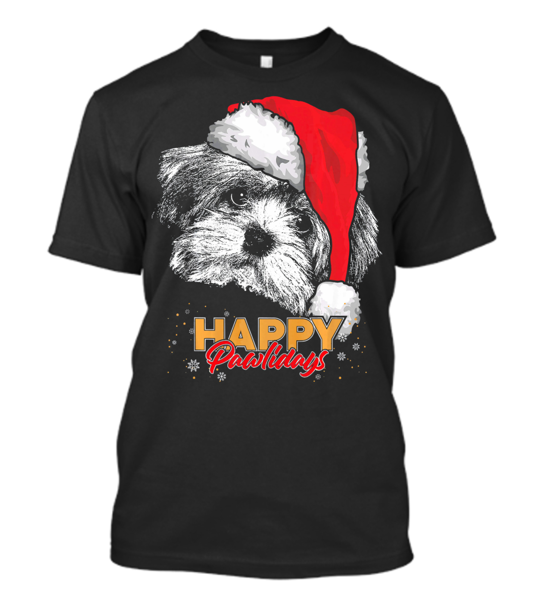 Happy Pawlidays Funny Christmas Havanese T-Shirt