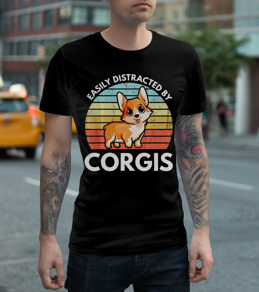 Easily Distracted By Corgis T-Shirt