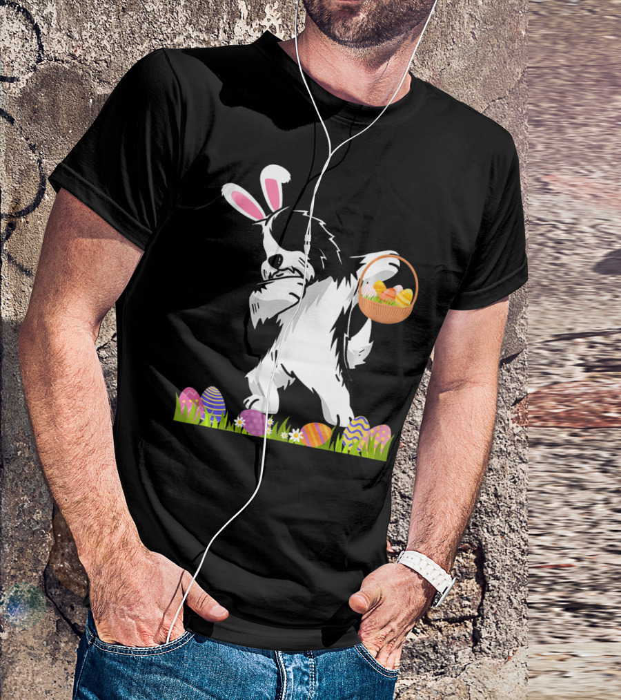 Funny Havanese Dog Dabbing Easter Bunny Ears Egg Basket T-Shirt
