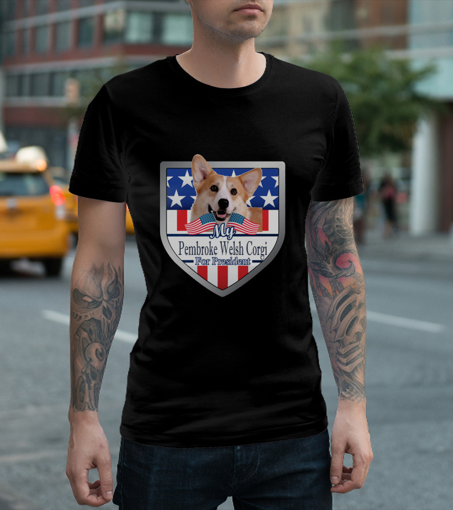 My Pembroke Welsh Corgi Stars And Stripes For President T-Shirt