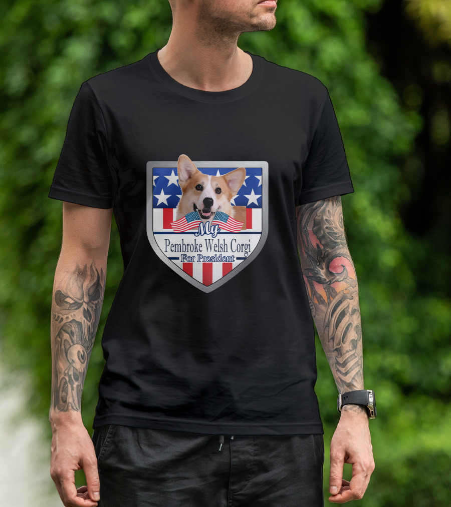 My Pembroke Welsh Corgi Stars And Stripes For President T-Shirt