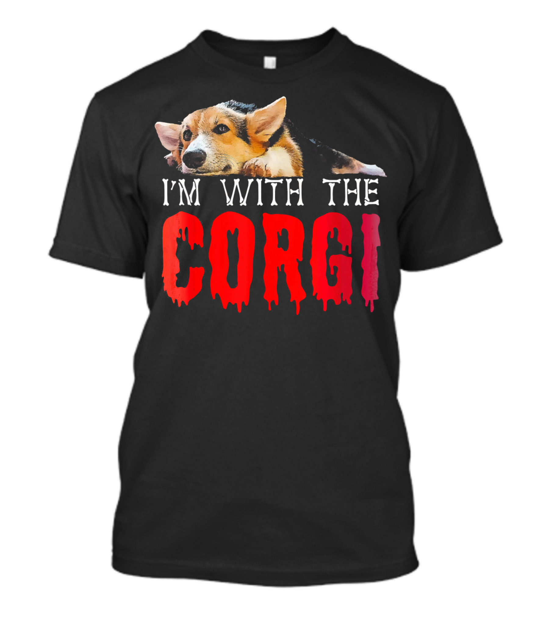 I'm With The Corgi Funny Couple Playful Dog T-Shirt