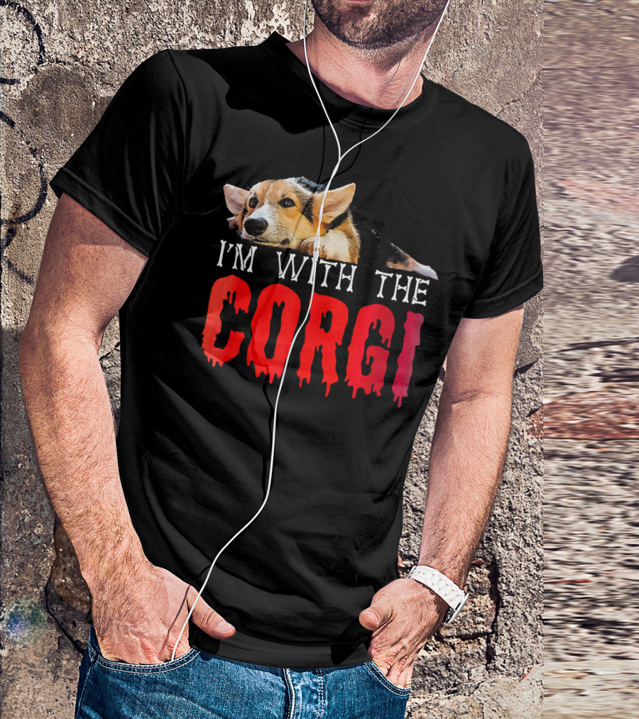 I'm With The Corgi Funny Couple Playful Dog T-Shirt