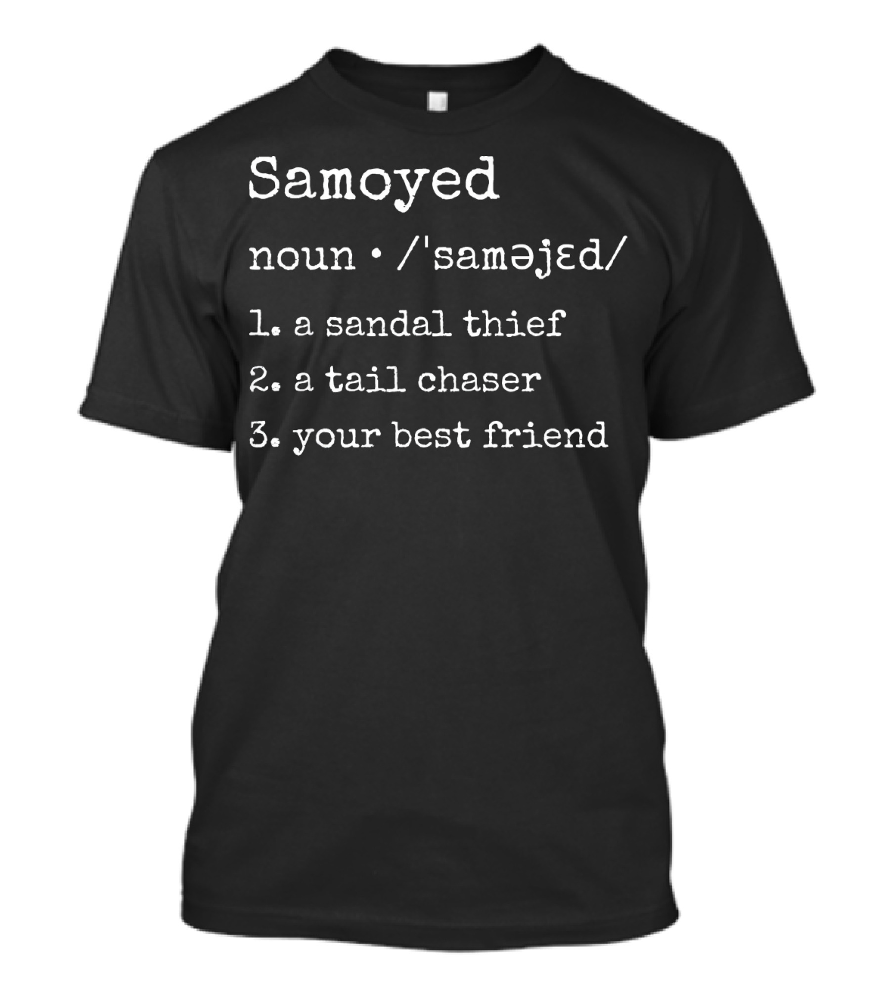 Samoyed Noun Sandal Thief Tail Chaser Your Best Friend T-Shirt