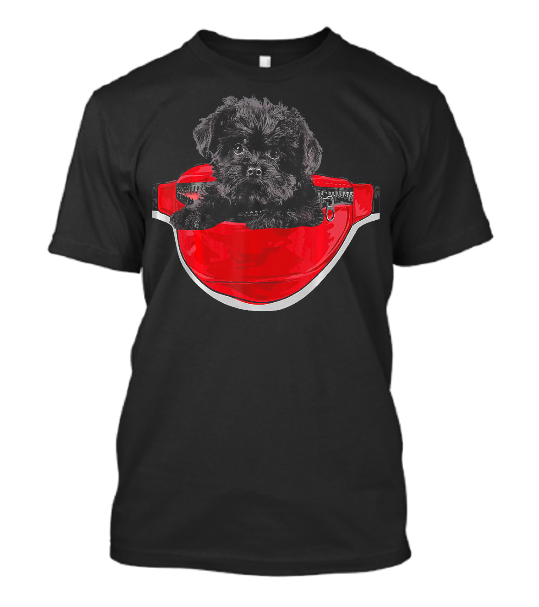 Funny Affenpinscher Waist Pack Dog Pocket T-Shirt
