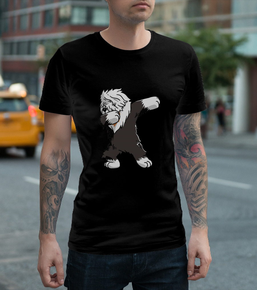 Playful Dabbing Old English Sheepdog T-Shirt