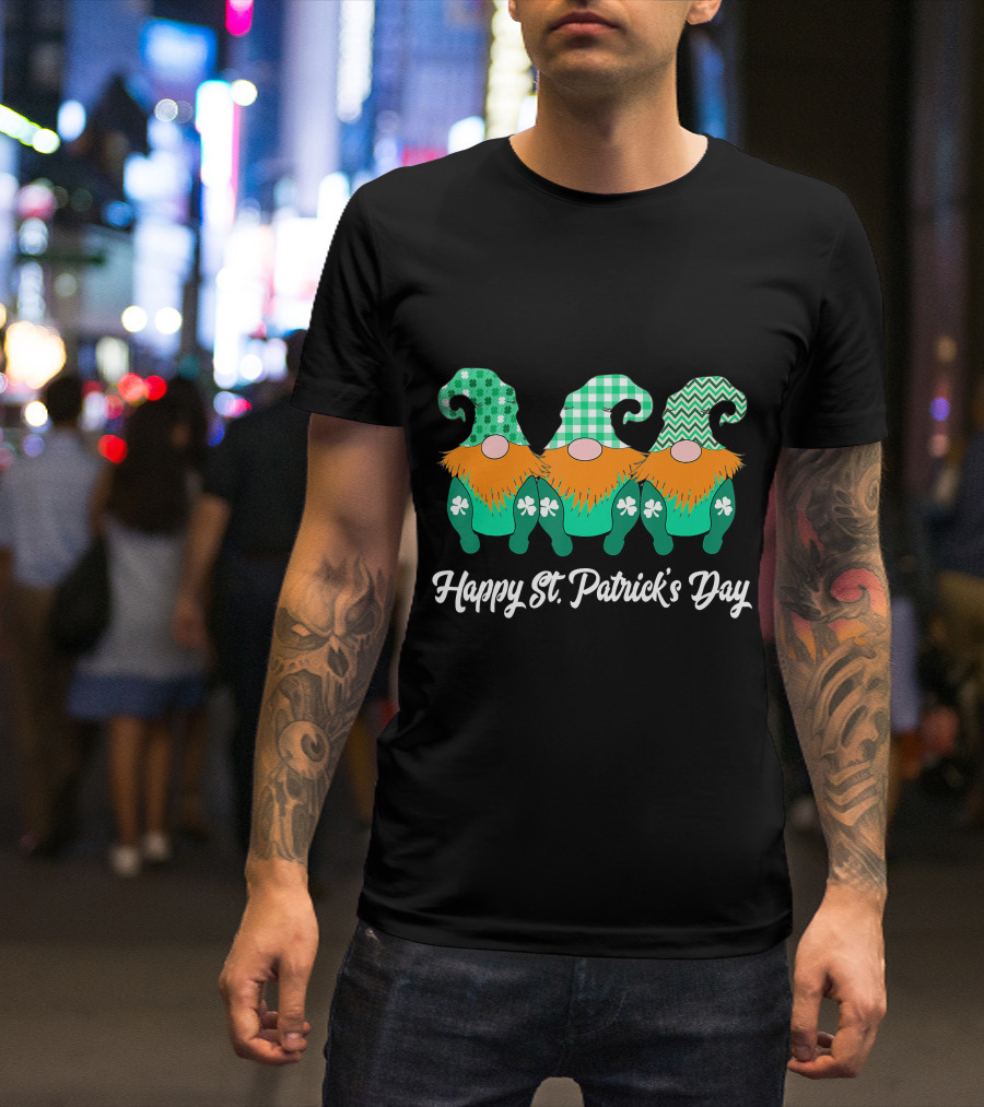 Happy St. Patrick's Day Cute Irish Gnomes Leprechauns T-Shirt