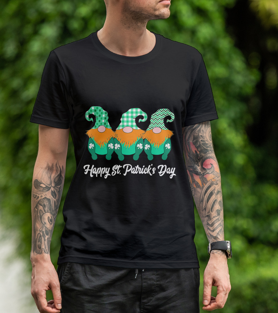 Happy St. Patrick's Day Cute Irish Gnomes Leprechauns T-Shirt