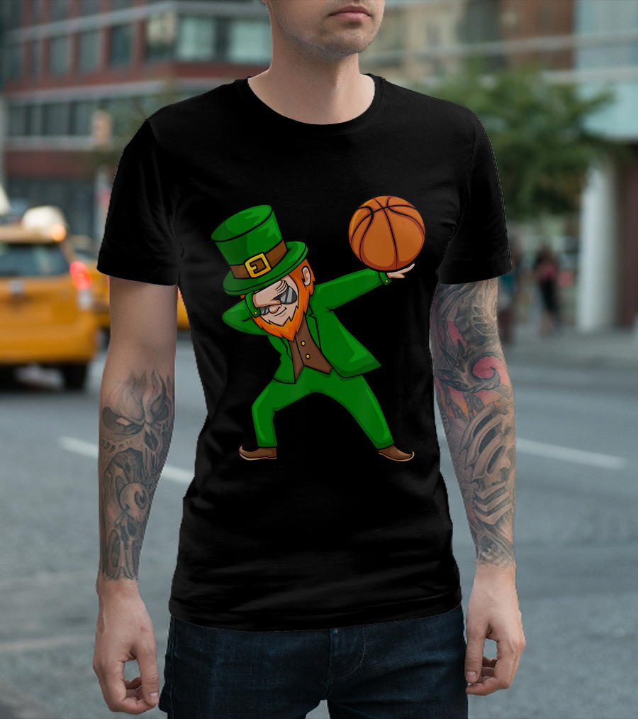 Basketball Dabbing Leprechaun St Patrick's Day T-Shirt