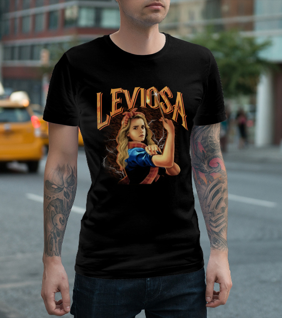 Hermione Granger Leviosa Vintage Magic Lightning T-Shirt