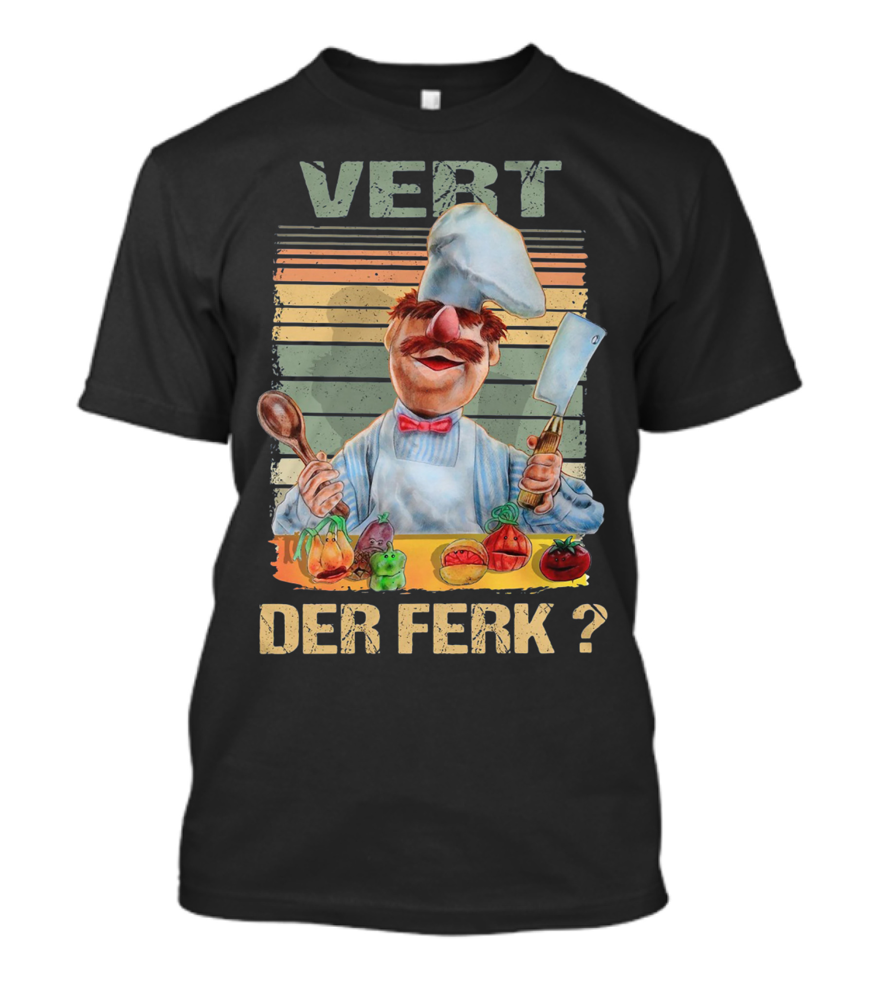 Swedish Chef Vert Der Ferk Comic Parody Cooking T-Shirt
