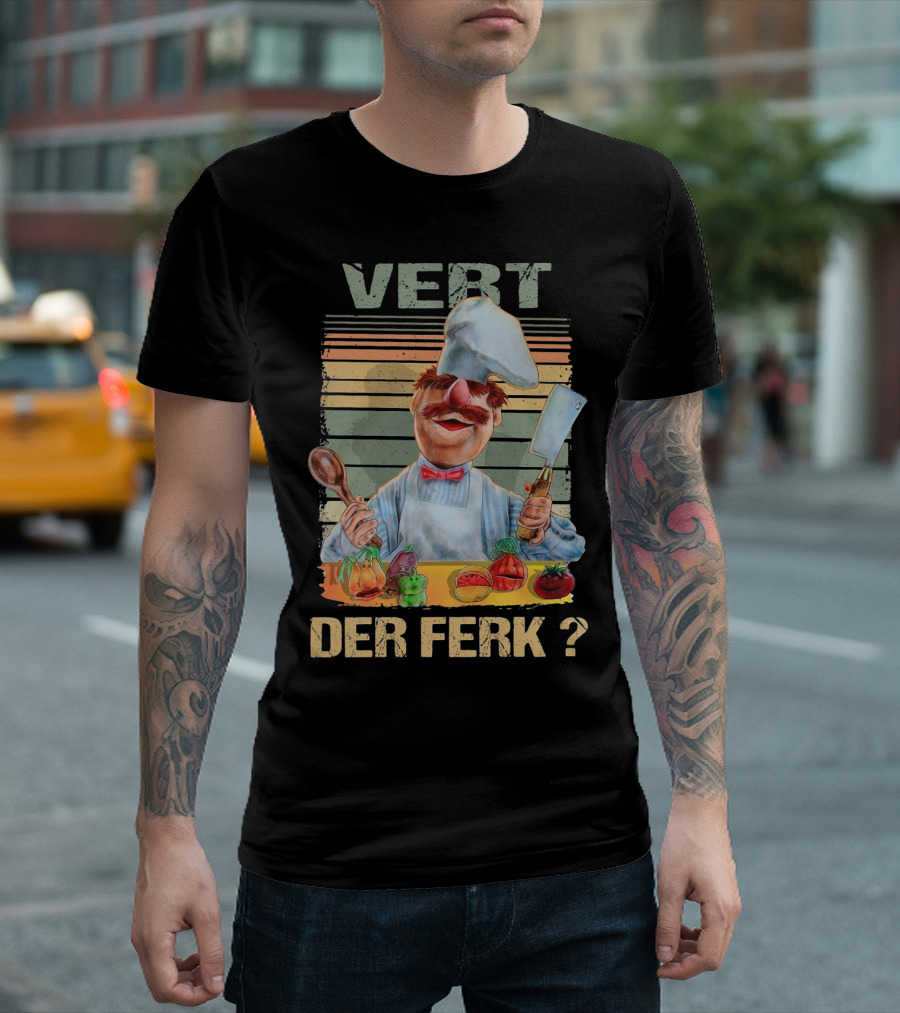 Swedish Chef Vert Der Ferk Comic Parody Cooking T-Shirt