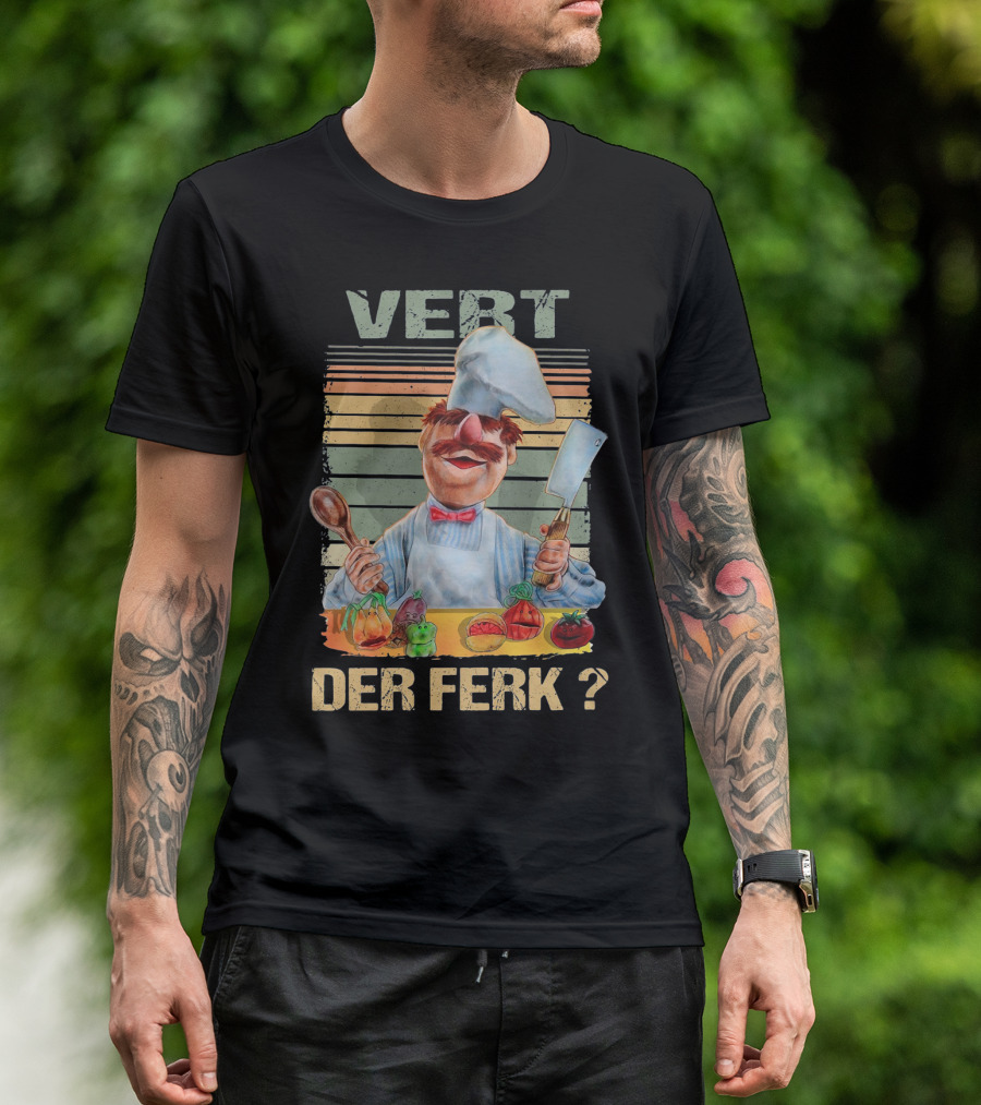 Swedish Chef Vert Der Ferk Comic Parody Cooking T-Shirt