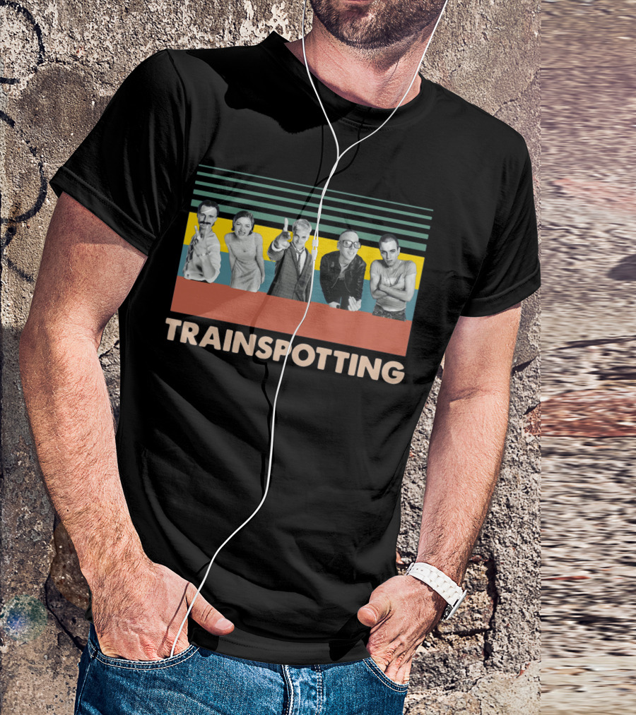 Trainspotting Iconic Characters With Striped T-Shirt