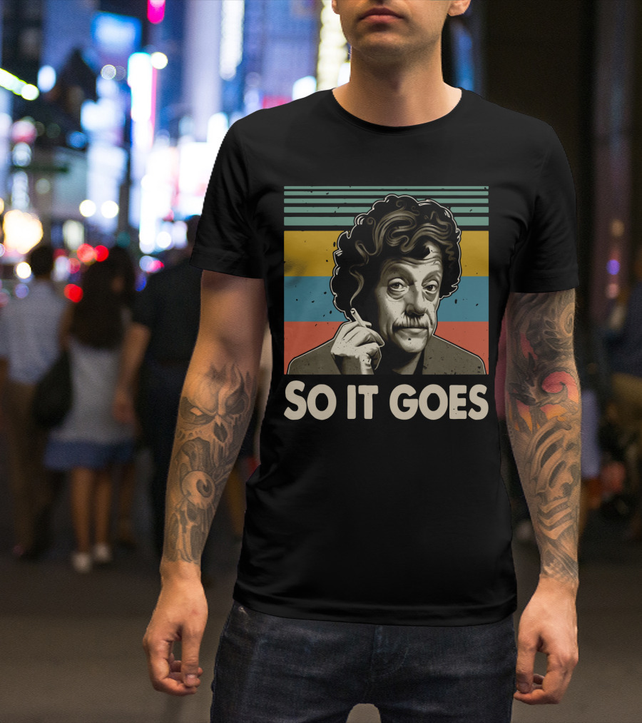 Kurt Vonnegut So It Goes Retro Stripes T-Shirt