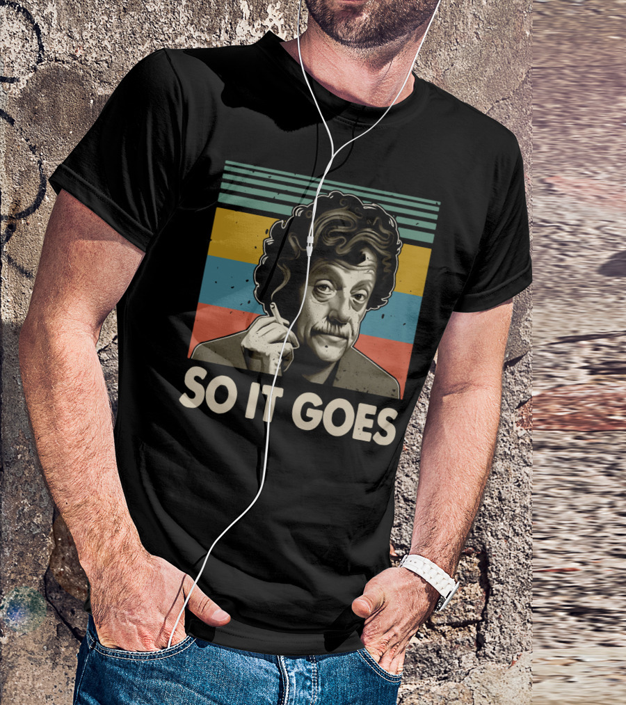 Kurt Vonnegut So It Goes Retro Stripes T-Shirt
