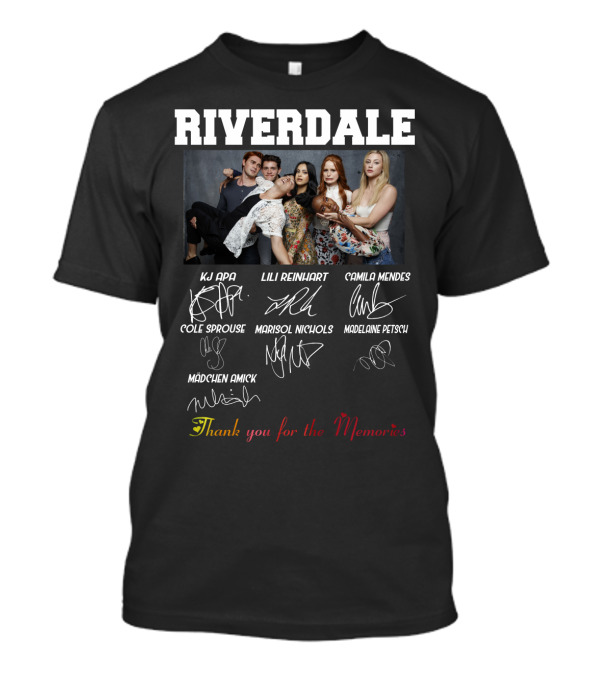 Riverdale KJ Apa Lili Reinhart Camila Mendes Cole Sprouse Marisol Nichols Madelaine Petsch Mädchen Amick Thank You For The Memories T-Shirt