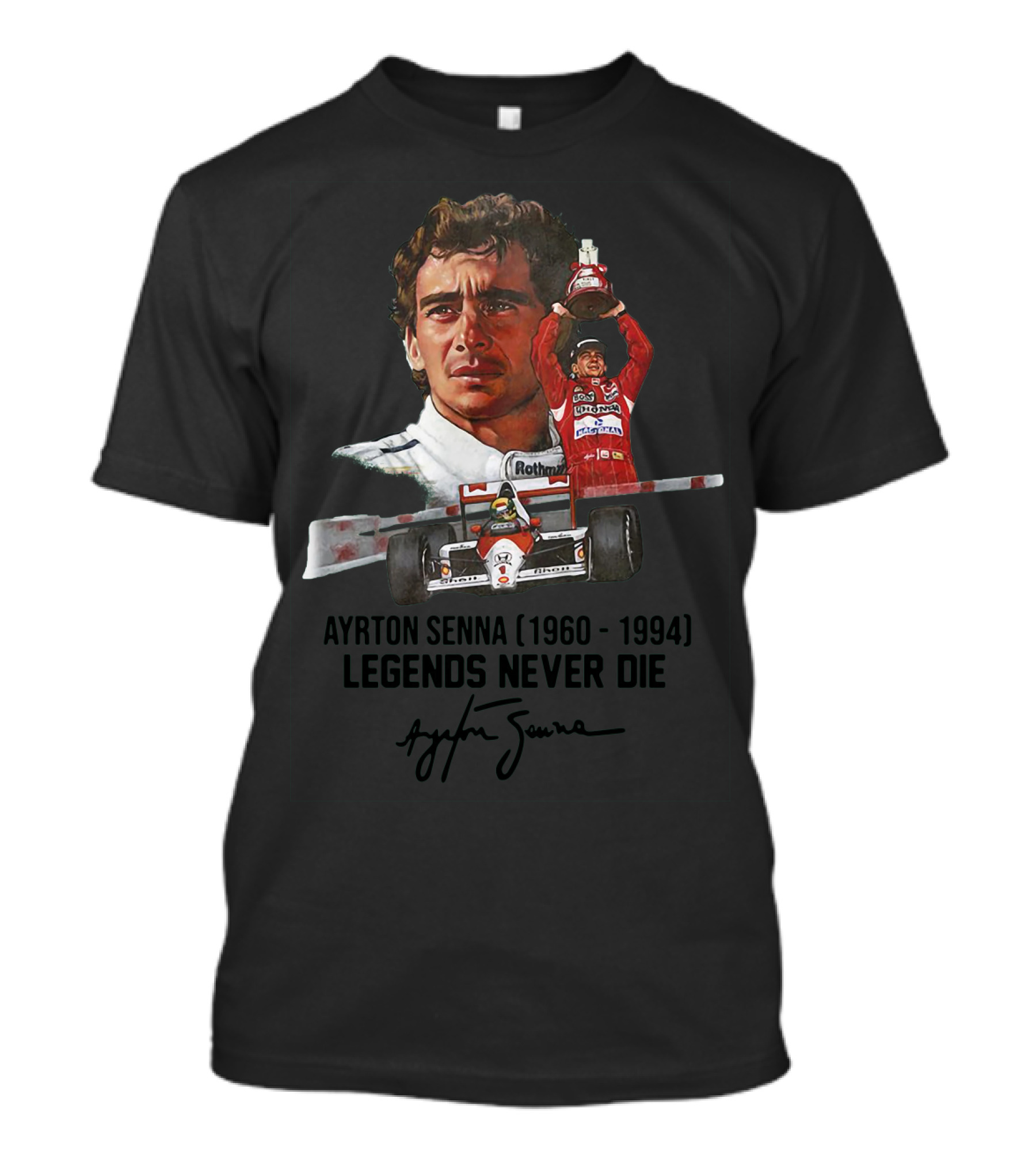Ayrton Senna Legends Never Die 1960 1994 Racing Car Champion T-Shirt